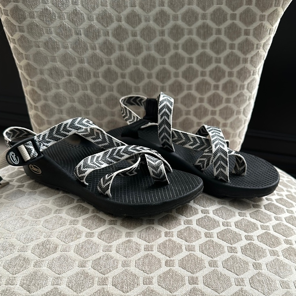Chaco Black and White Sandals